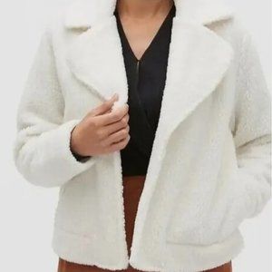 Banana Republic Sherpa Cropped Jacket Small